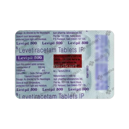 levipil 500mg tablet 15's